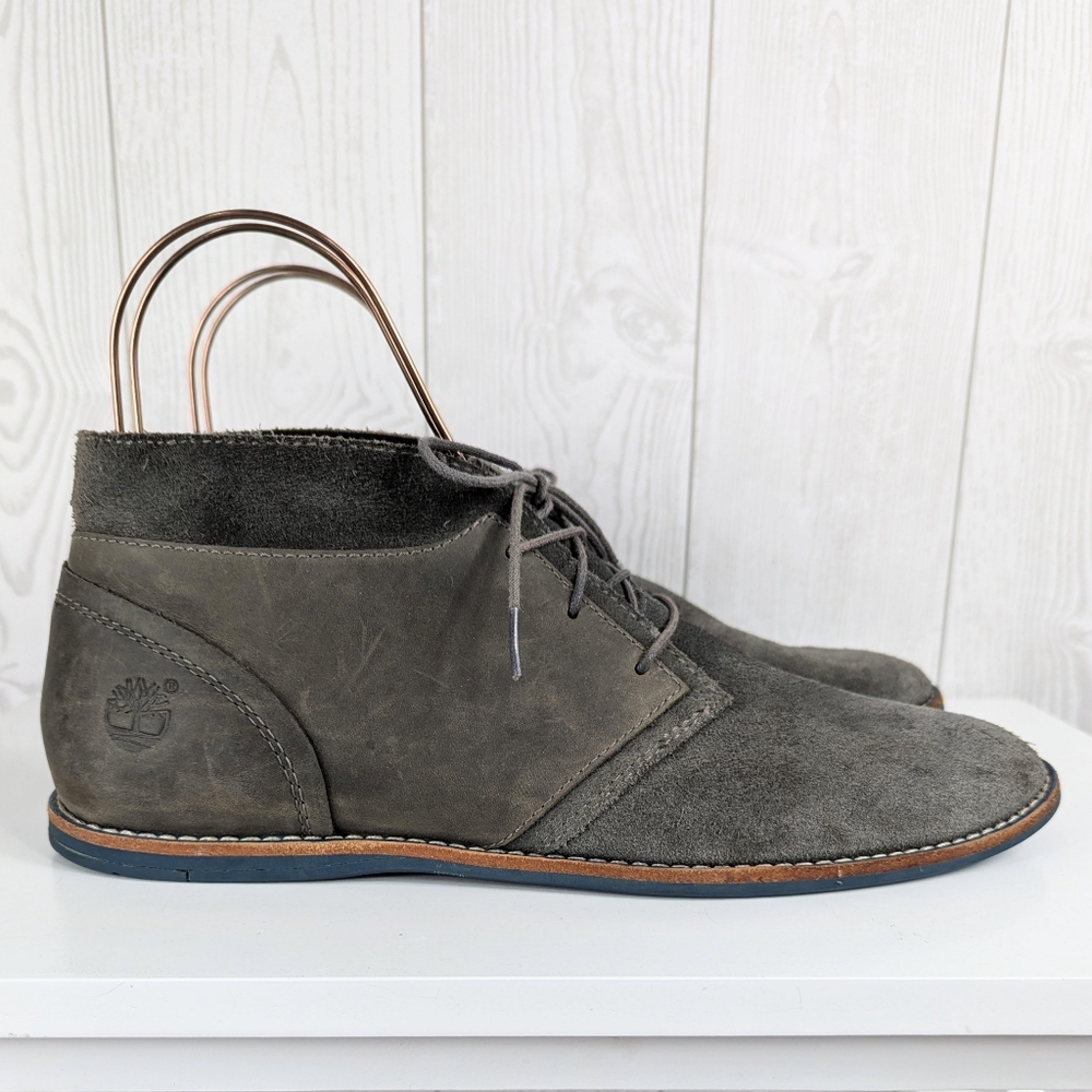 Timberland Rivenia Suede Shoes Men's Size 10.5 Gray Genuine Leather and … - Picture 5 of 15